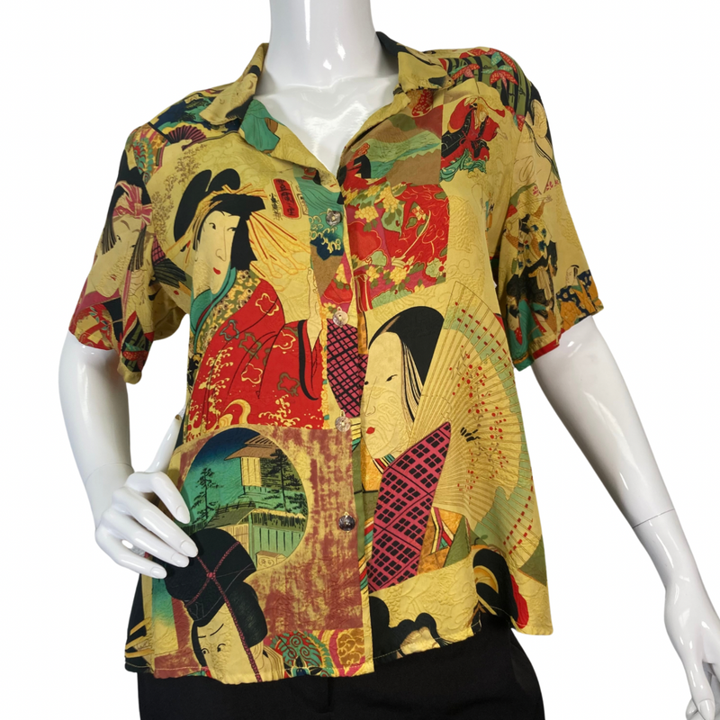 Load image into Gallery viewer, Citron Traditional Japanese Yellow Blouse
