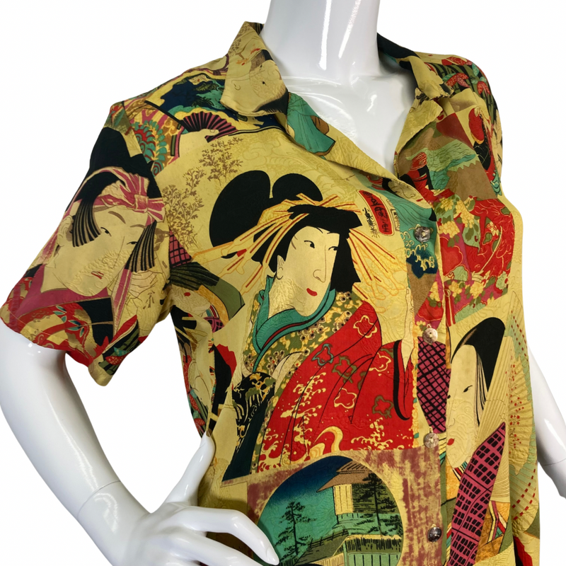 Load image into Gallery viewer, Citron Traditional Japanese Yellow Blouse
