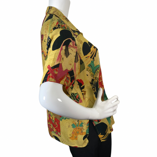 Citron Traditional Japanese Yellow Blouse