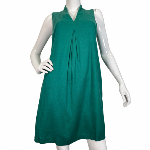 Tommy Bahama Vibrant Green Dress is a stylish sleeveless green dress, featuring a classic and minimalistic design front view