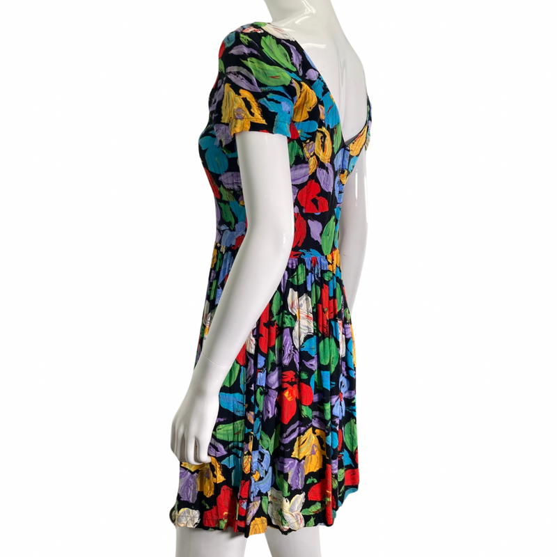 Load image into Gallery viewer, Jam&#39;s World Vibrant Floral Dress side view
