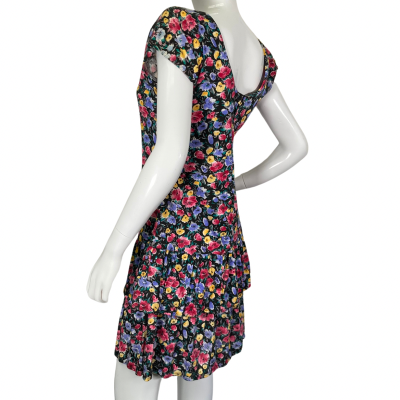 Load image into Gallery viewer, Liberty House Floral Patterned Dress with Ruffle Skirt
