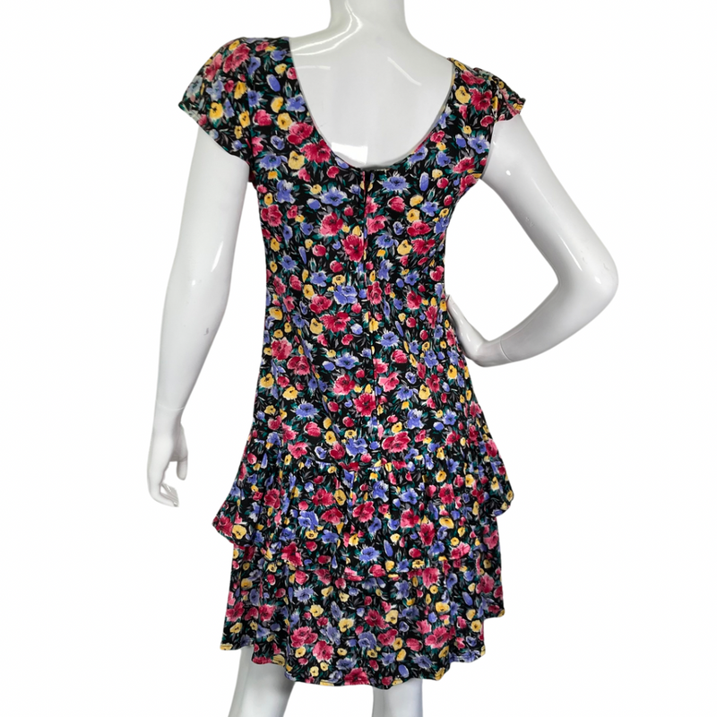 Load image into Gallery viewer, Liberty House Floral Patterned Dress with Ruffle Skirt
