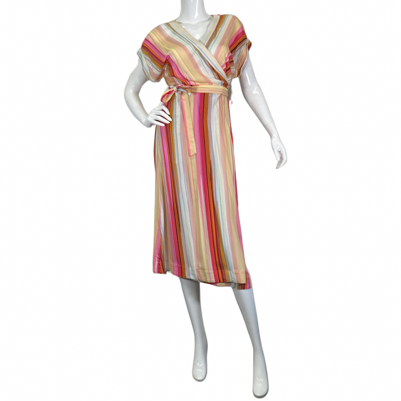 Load image into Gallery viewer, Liverpool Rainbow Wrap Maxi Dress
