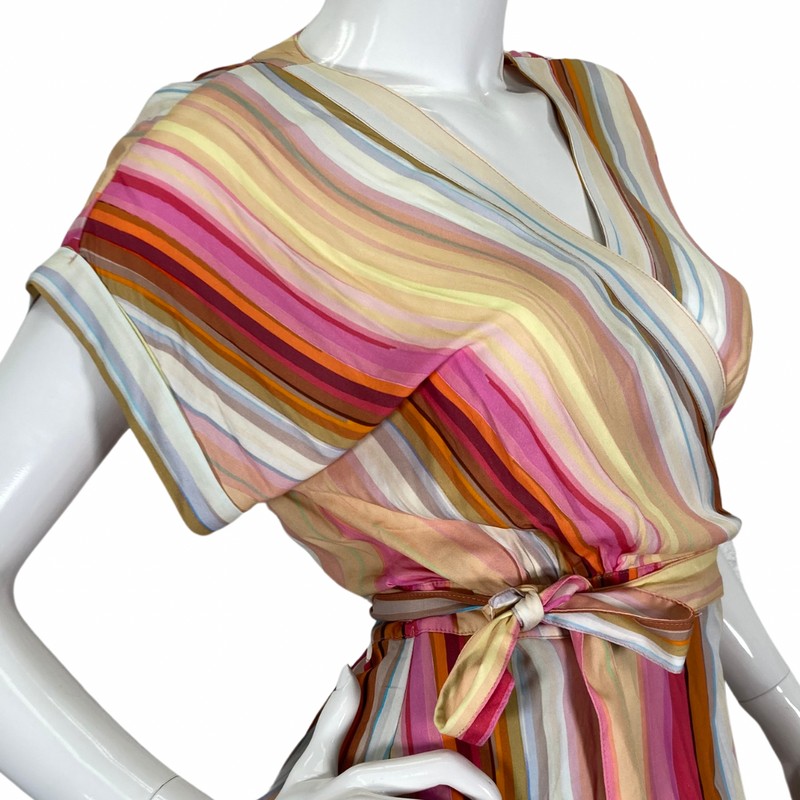 Load image into Gallery viewer, Liverpool Rainbow Wrap Maxi Dress
