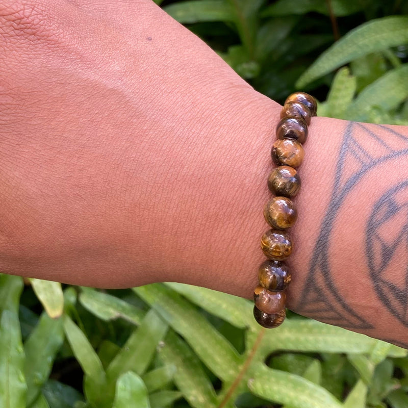 Load image into Gallery viewer, crystal bracelets, amethyst, turquoise, tigers eye bracelets, healing crystals, empowered bracelets, hawaii company small business, local small business crystal bracelets for a cause
