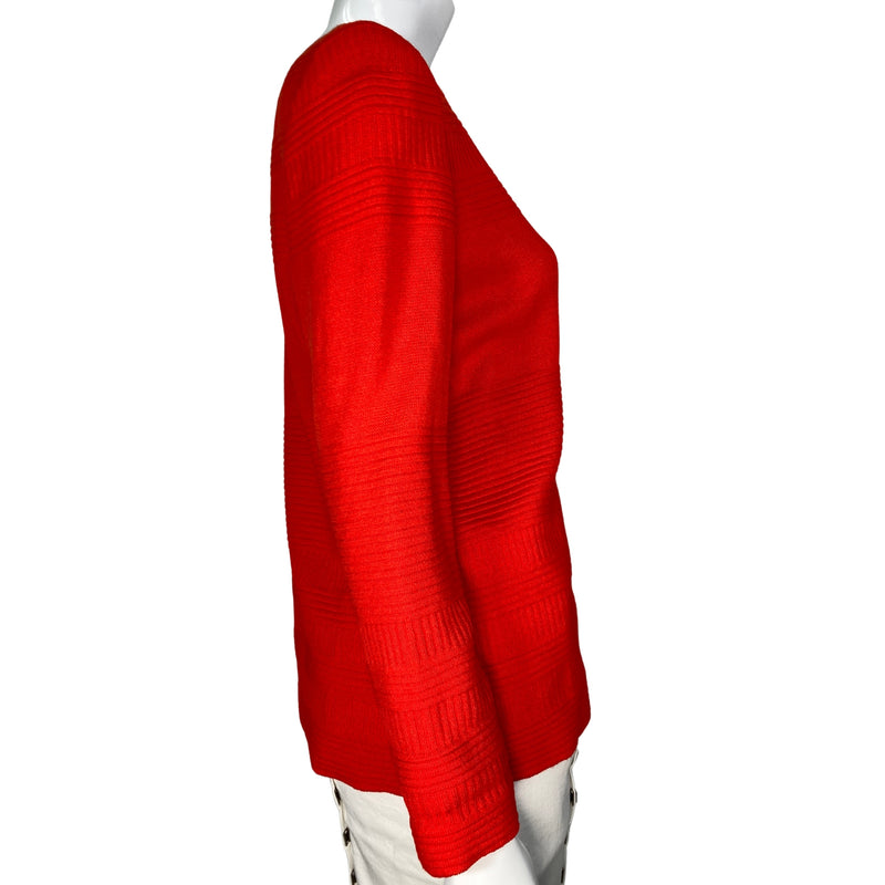 Load image into Gallery viewer, St. John Bright Cardigan on mannequin side view
