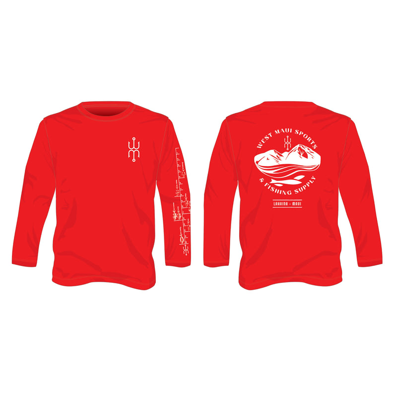 Load image into Gallery viewer, Moisture-Wicking, PosiCharge Long Sleeve Red Fisherman&#39;s Shirt
