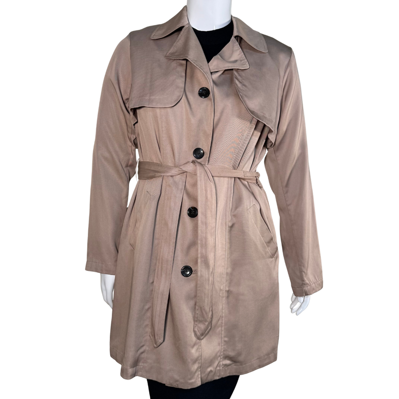 Load image into Gallery viewer, Vince Camuto Classic Taupe Trench Coat
