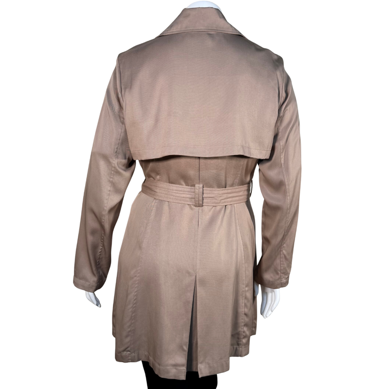 Load image into Gallery viewer, Beige trench coat on a white background
