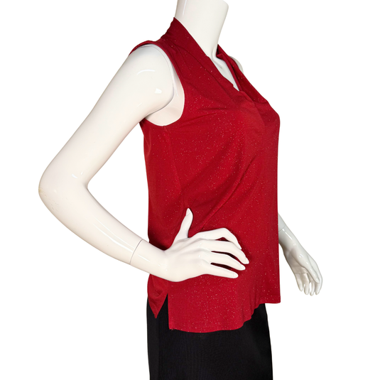 Vince Camuto Red Shimmery Top