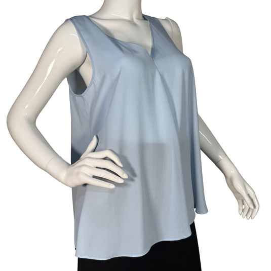 Vince Camuto Sky Blue V-Neck Blouse