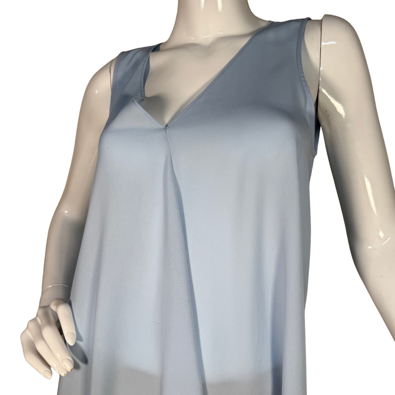 Load image into Gallery viewer, Vince Camuto Sky Blue V-Neck Blouse
