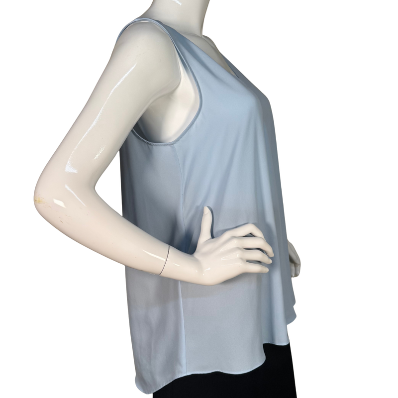Load image into Gallery viewer, Vince Camuto Sky Blue V-Neck Blouse
