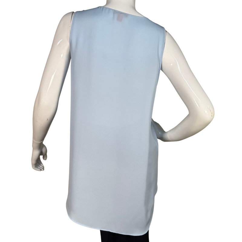 Load image into Gallery viewer, Vince Camuto Sky Blue V-Neck Blouse
