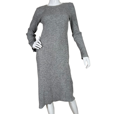 Gray dress on a mannequin against a white background