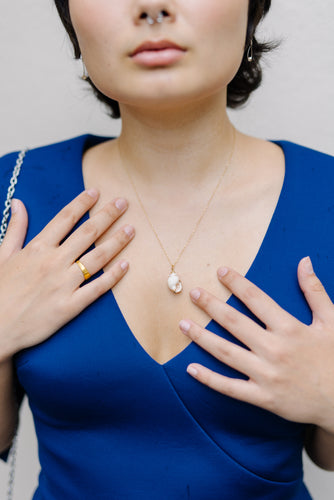 White Spiral Shell Necklace