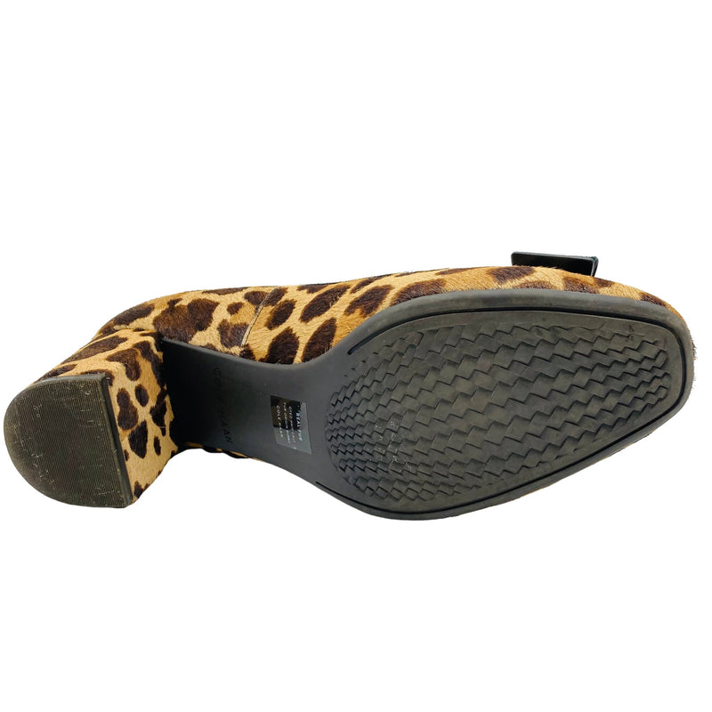 Load image into Gallery viewer, Cole Haan Animal Print Pumps bottom view
