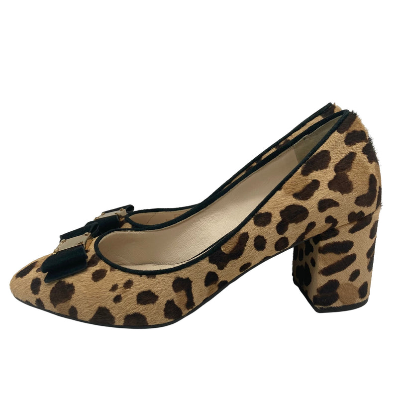 Load image into Gallery viewer, Cole Haan Animal Print Pumps side view
