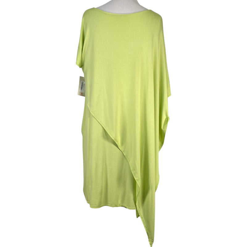 Load image into Gallery viewer, Ten Tomorrow Asymmetrical Green Dress on mannequin back view

