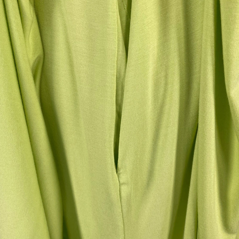Load image into Gallery viewer, Ten Tomorrow Asymmetrical Green Dress on mannequin close up view
