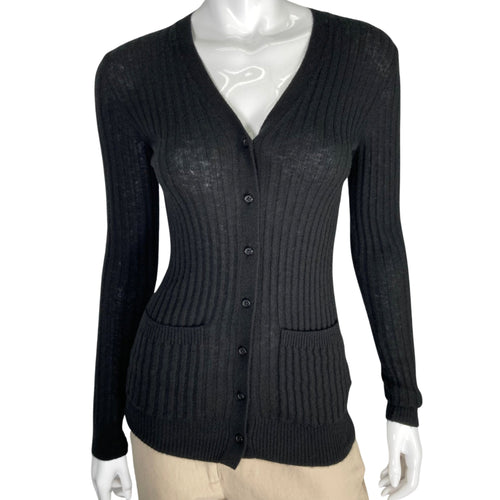 Vince Black Button Down Cardigan on mannequin front view