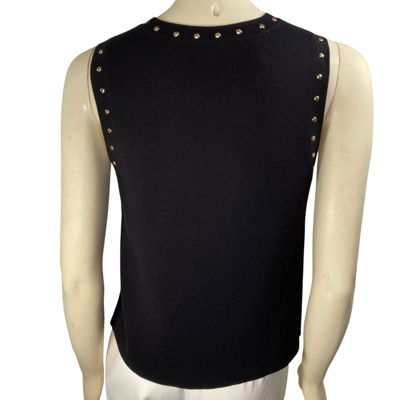 Load image into Gallery viewer, Kate Space Black Knit Tank Top on mannequin back view
