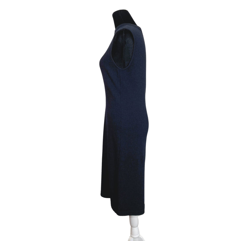 Load image into Gallery viewer, St John Black Sweater Dress side view
