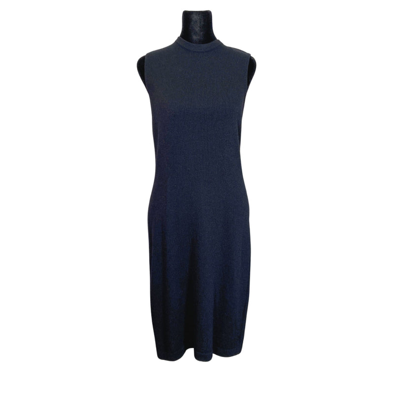 Load image into Gallery viewer, St John Black Sweater Dress front view
