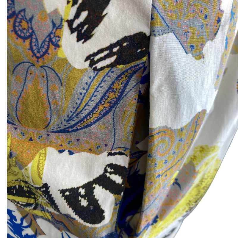 Load image into Gallery viewer, Etro Blue &amp; Yellow Sheath Dress pocket view
