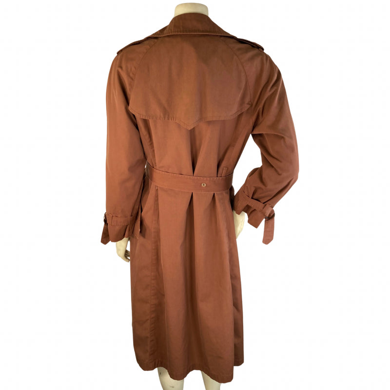 Load image into Gallery viewer, brown trench coat raincoat back view
