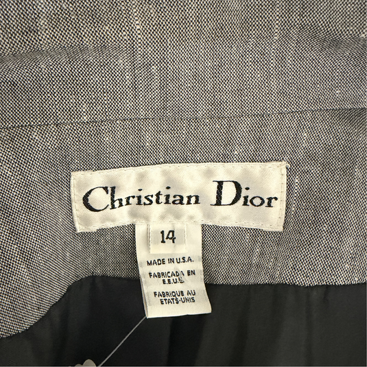Christian Dior label on a garment with size 14