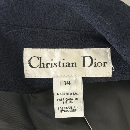 Christian Dior label on a garment with size 14