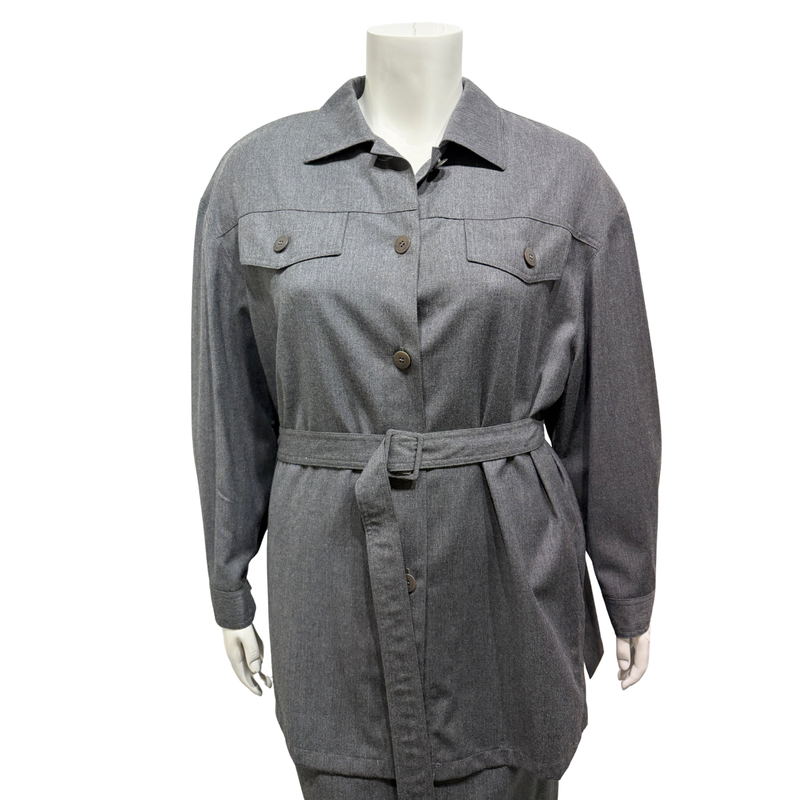 Load image into Gallery viewer, Givenchy Button-Down-Shirt and Skirt with Belt
