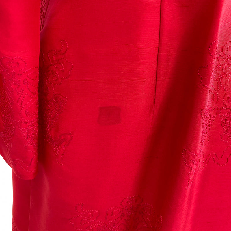 Load image into Gallery viewer, Maya Soetoro-Ng&#39;s Red Silk Tunic Jacket
