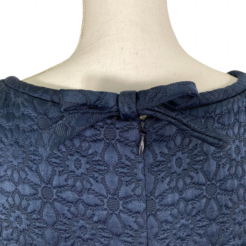 Load image into Gallery viewer, Nancie Caraway&#39;s Quilted Flower Navy Shift Dress (8)
