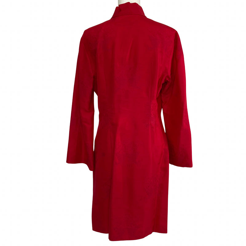 Load image into Gallery viewer, Maya Soetoro-Ng&#39;s Red Silk Tunic Jacket
