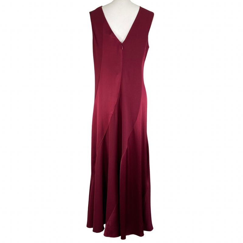 Load image into Gallery viewer, Hailee Sleeveless Midi Dress Imperial Garnet Satin Crepe Dress (10)
