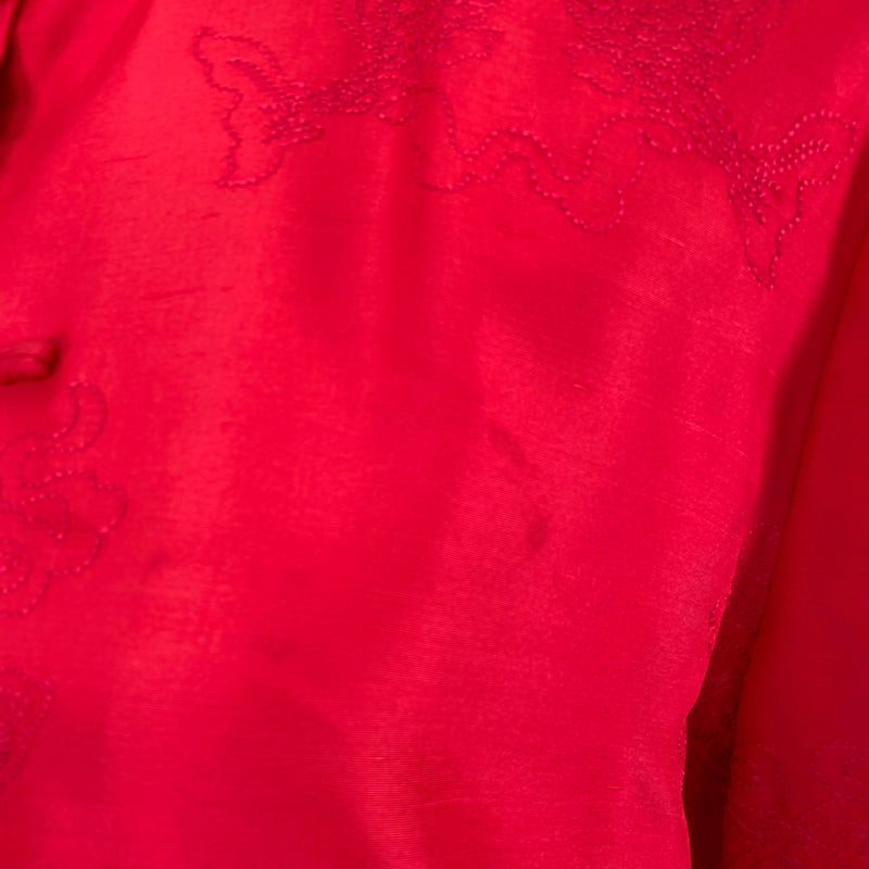 Load image into Gallery viewer, Maya Soetoro-Ng&#39;s Red Silk Tunic Jacket
