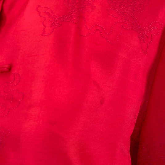 Maya Soetoro-Ng's Red Silk Tunic Jacket