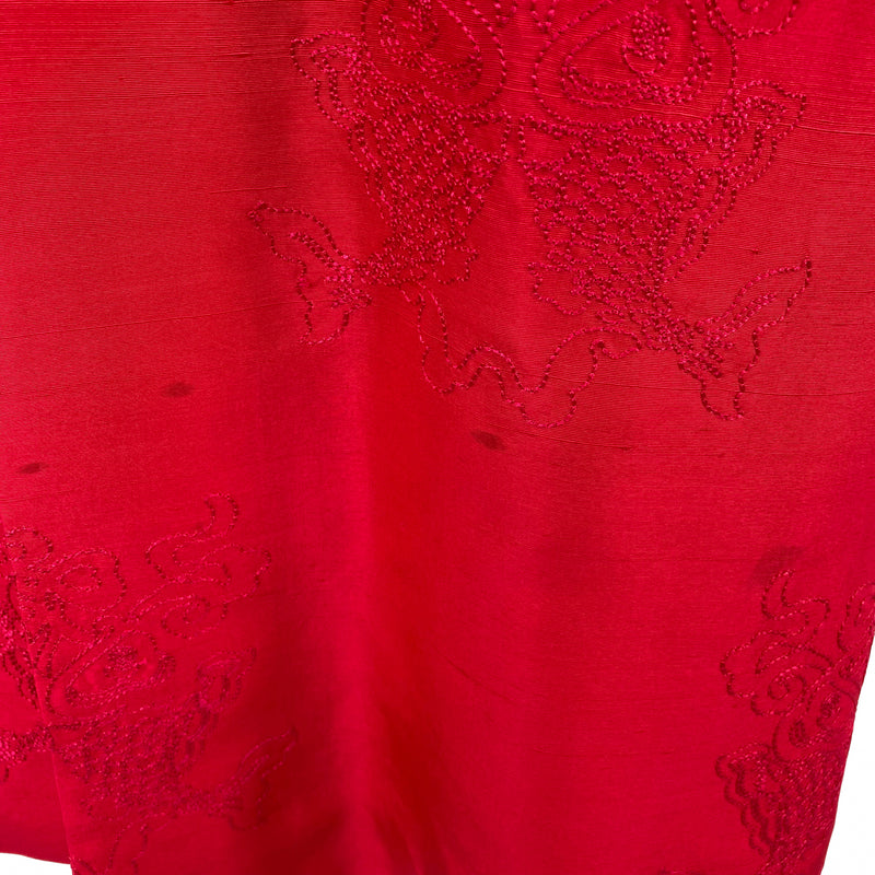 Load image into Gallery viewer, Maya Soetoro-Ng&#39;s Red Silk Tunic Jacket
